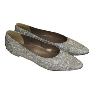 VANELi Gessol Platinum Sparkle Nizza Slip on Flats Pointed Toe